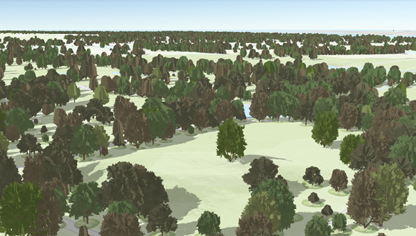 Trees as point scene layer